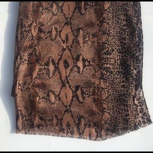 Snake Print Hooded Duster Cardigan
